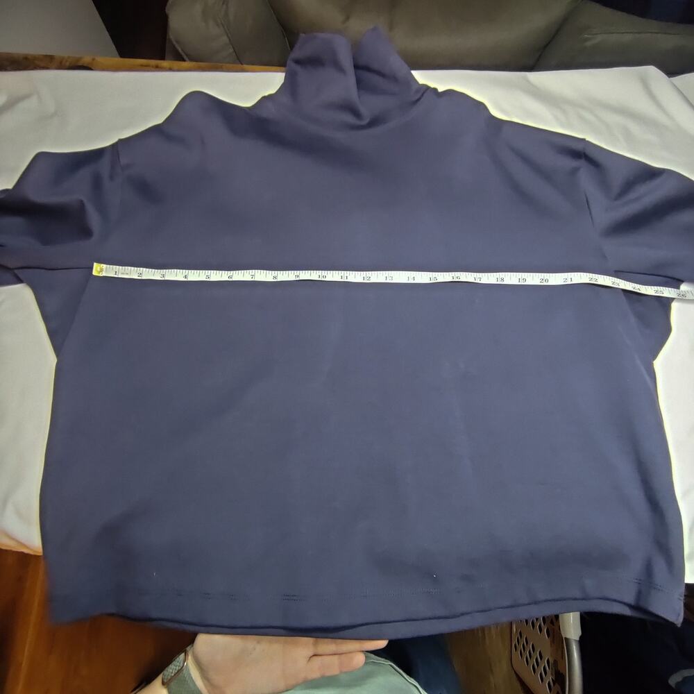 Acne Studios Lorma Heavy Cotton Funnel Turtleneck Boxy Pullover Small Blue - Picture 10 of 12